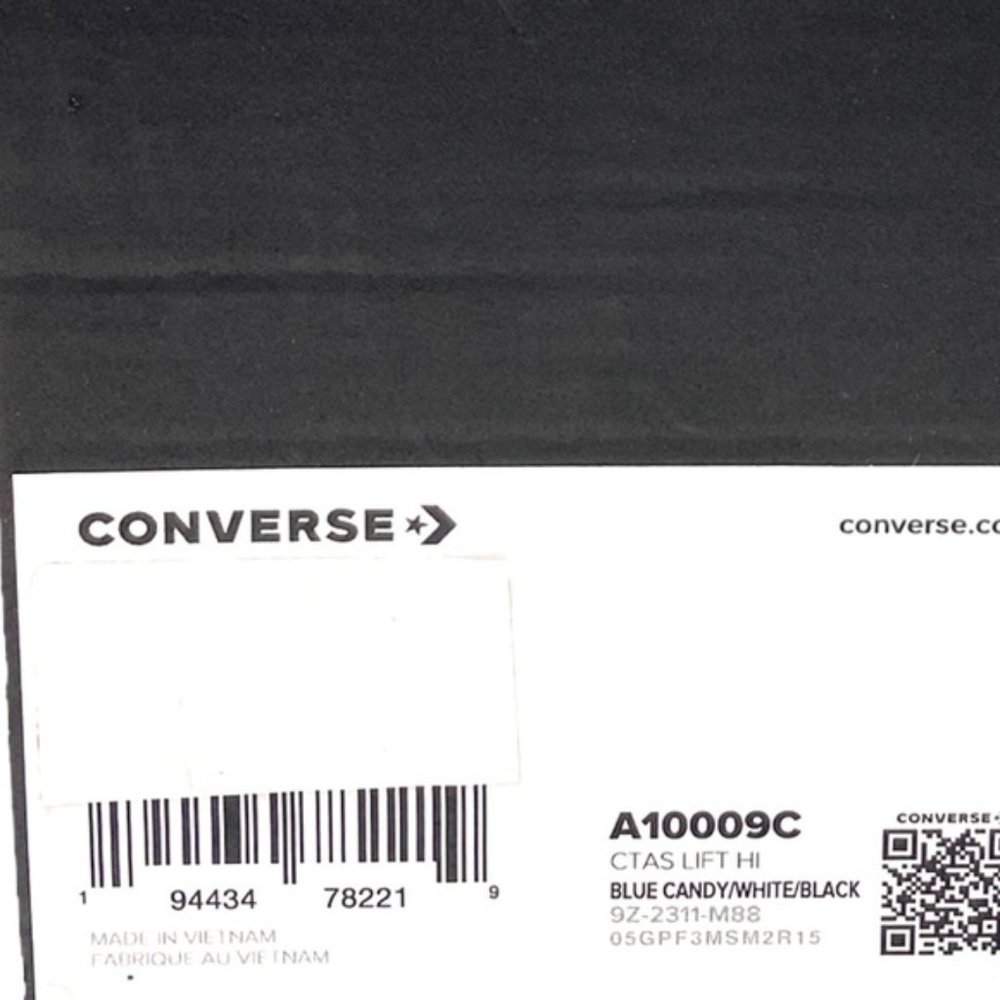 Converse Chuck Lift Platform Sneakers Blue Candy Canvas Women Skate Shoe A10009C - Picture 8 of 9